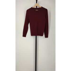 Quince Men Mongolian Cashmere Crewneck Sweater Rich Burgundy XS